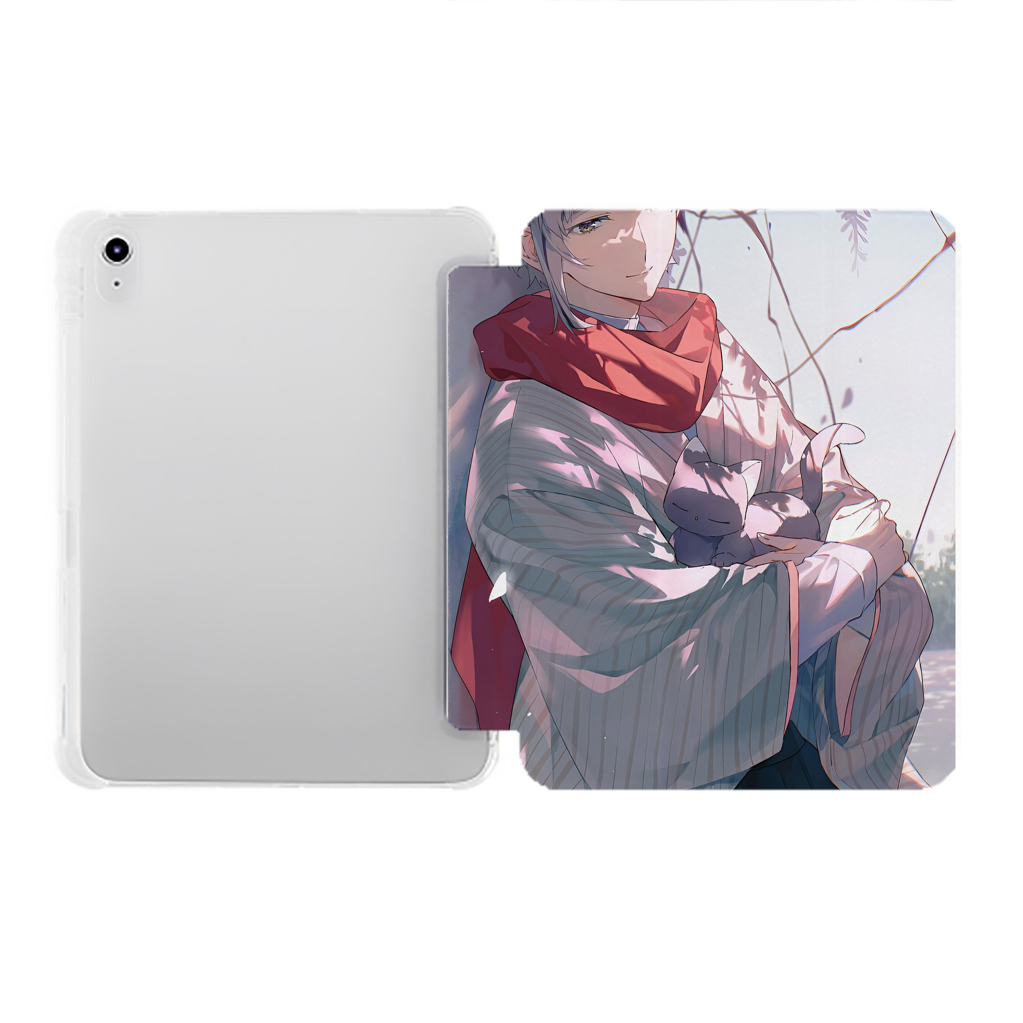 （画像用） 文豪ストレイドッグス Bungo Stray Dogs IPad ケース ペン収納付き 三つ折りスタンド PUレザー×シリコン 対応機種9.5/10.5/10.9インチ